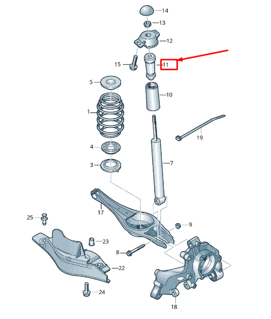 NEW AUDI Q3 F3 REAR SHOCK ABSORBER STOP BUFFER 5Q0511357AF ORIGINAL