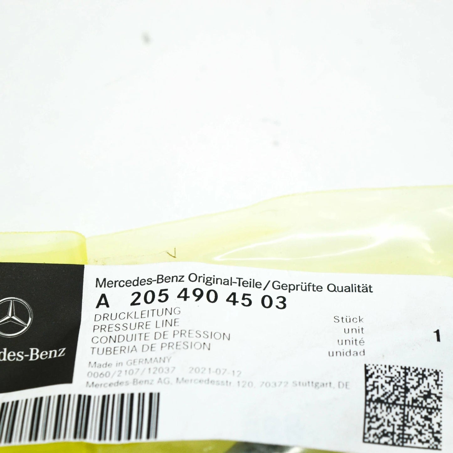 NEW MERCEDES-BENZ C W205 PARTICULATE FILTER PRESSURE LINE A2054904503 ORIGINAL