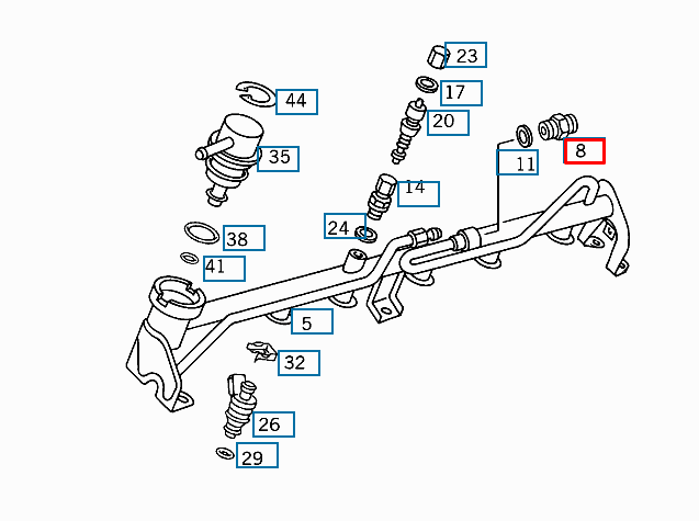 NEW MERCEDES BENZ SL R129 FUEL FILTER NUT A0000746086 ORIGINAL