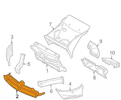 NEW BMW I8 L12 FRONT BOTTOM AIR DUCT 51747350986 7350986 ORIGINAL