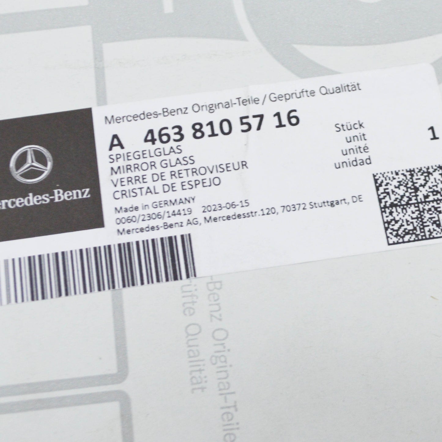 NEW MERCEDES-BENZ G W463 FRONT LEFT DOOR MIRROR GLASS A4638105716 ORIGINAL