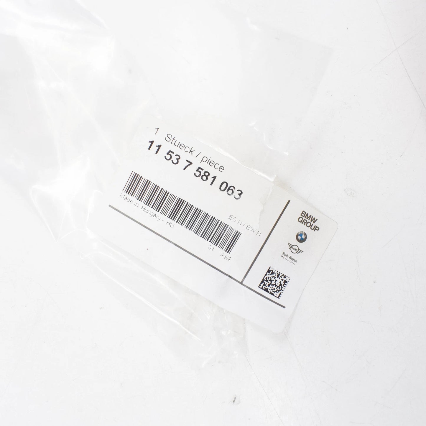 NEW BMW 5 F10 THERMOSTAT WATER COOLING HOSE 11537581063 ORIGINAL