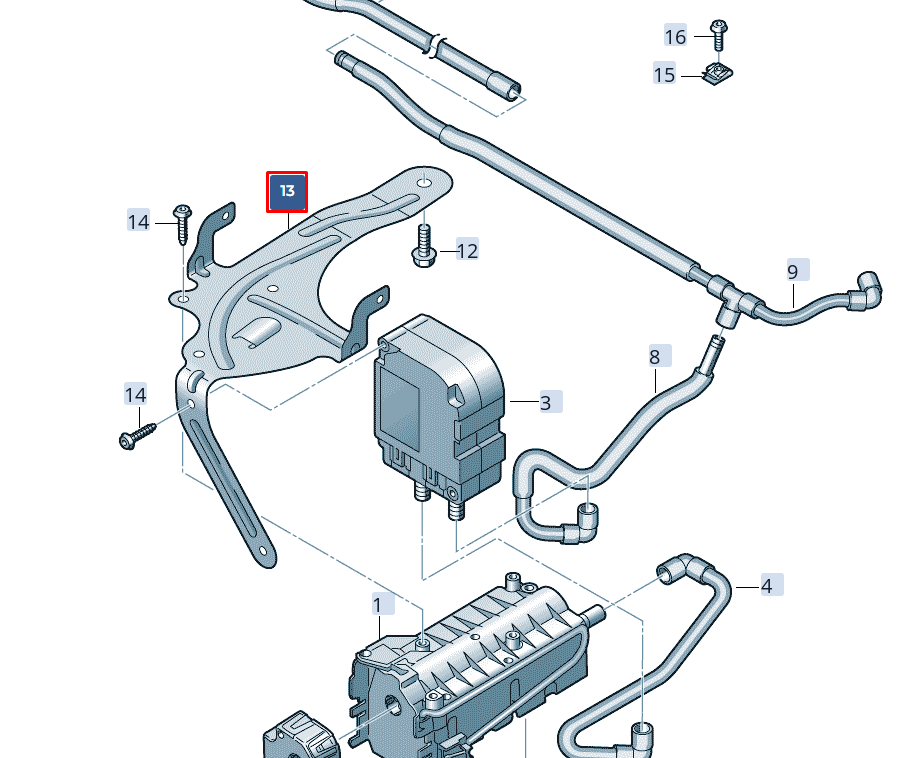 NEW AUDI A6 C8 AIR HOSE BRACKET RHD 4K2907286A ORIGINAL