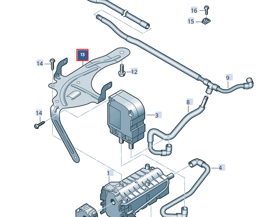 NEW AUDI A6 C8 AIR HOSE BRACKET RHD 4K2907286A ORIGINAL