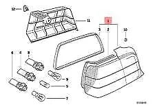 NEW BMW E36 CABRIO COUPE TAIL LIGHT RIGHT 8353270 63218353270 ORIGINAL