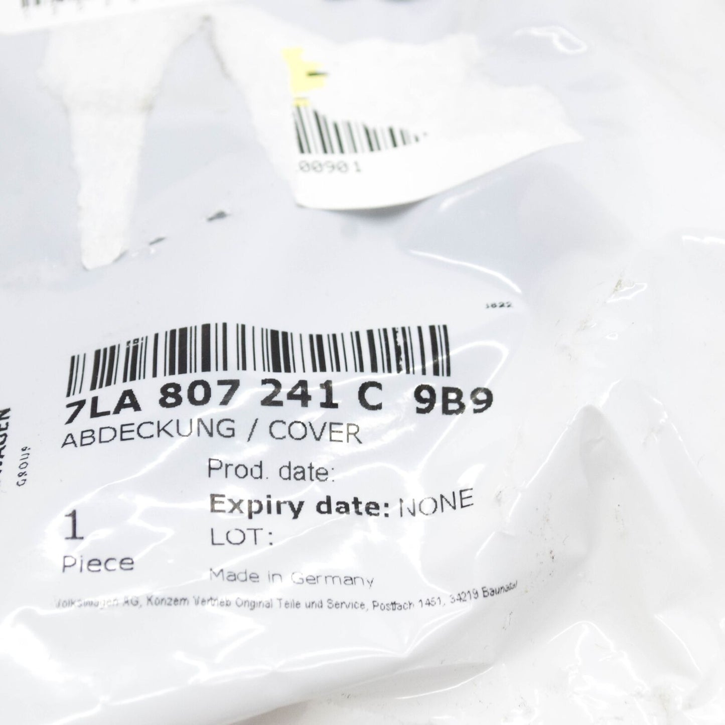 NEW VOLKSWAGEN MULTIVAN T6 FRONT BUMPER TOW EYE COVER 7LA807241C9B9 ORIGINAL