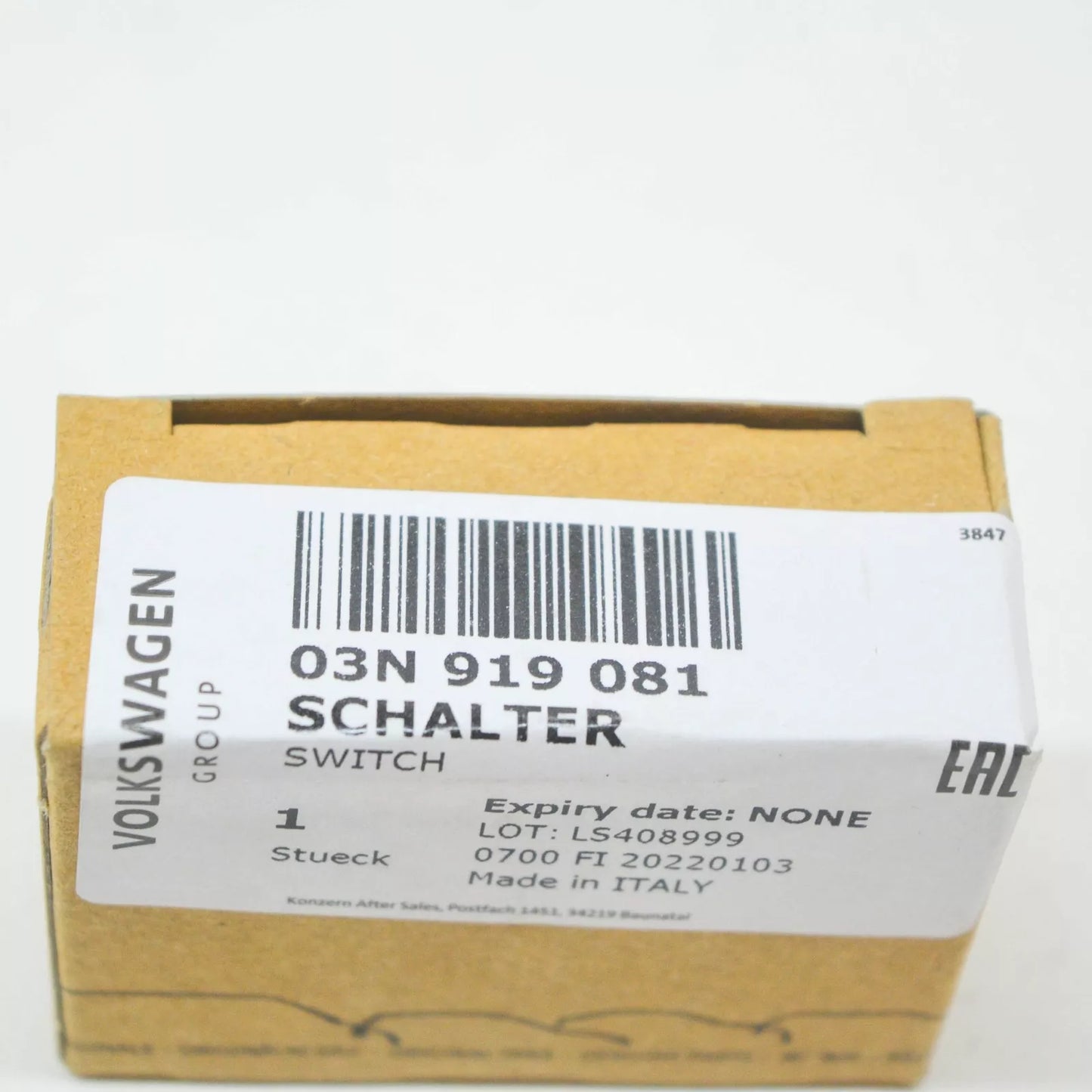 NEW AUDI A3 CABRIO 8V OIL PRESSURE SENSOR 03N919081 ORIGINAL