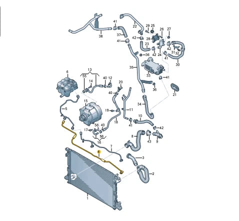 NEW AUDI Q7 4M ENGINE COOLANT OVERFLOW HOSE 4M0121081CN