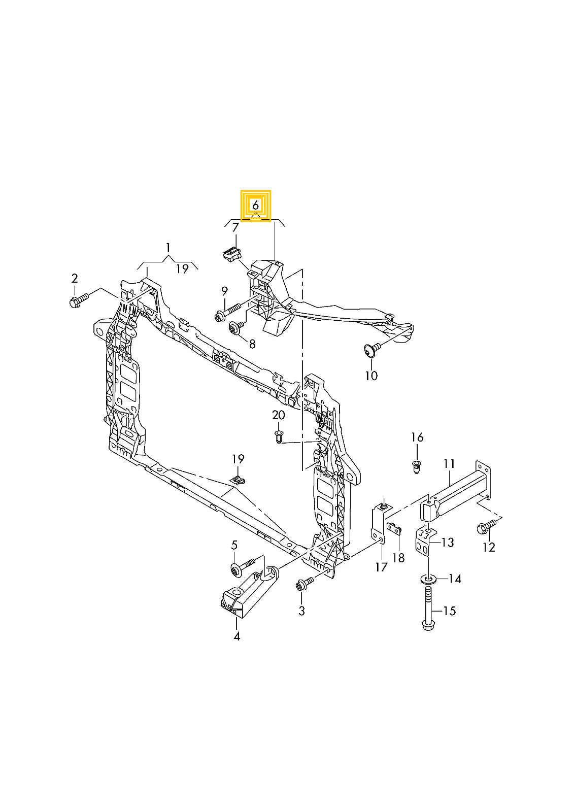 NEW AUDI Q7 2016-2017 RIGHT MOUNTING FOR MAIN HEADLIGHT 4M0805608