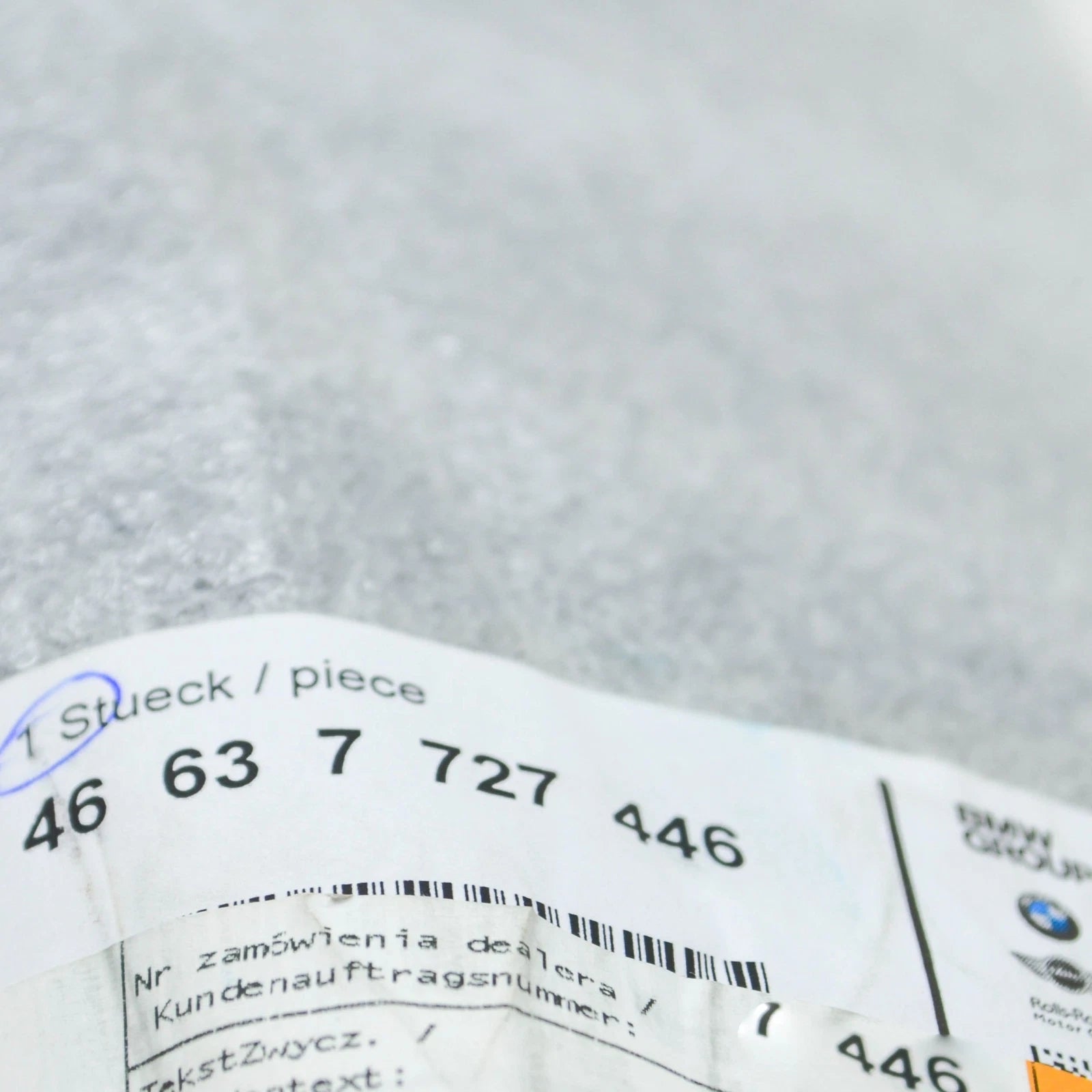 NEW BMW K1600 GT UPPER RIGHT TANK COVER 46637727446 ORIGINAL