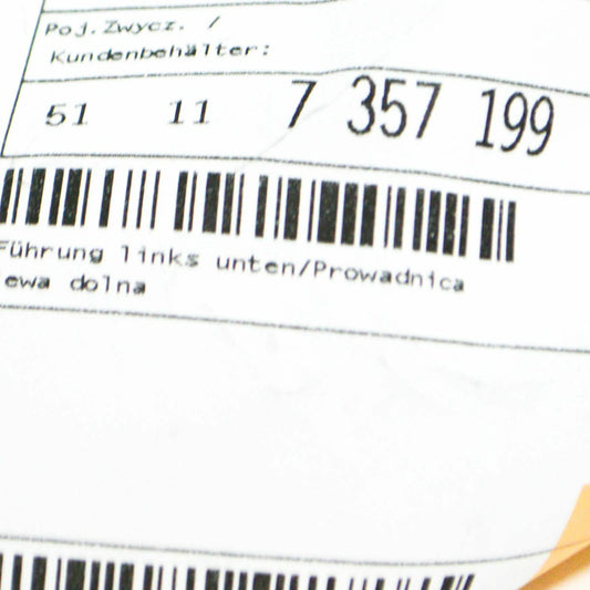 NEW BMW 7 G11 G12 FRONT LEFT BOTTOM BUMPER GUIDE 7357199 51117357199 ORIGINAL