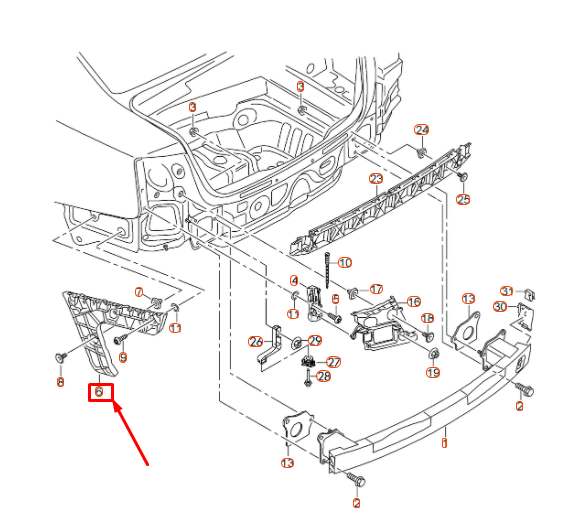 NEW AUDI A6 C7 REAR BUMPER RIGHT GUIDE SECTION 4G5807454C ORIGINAL