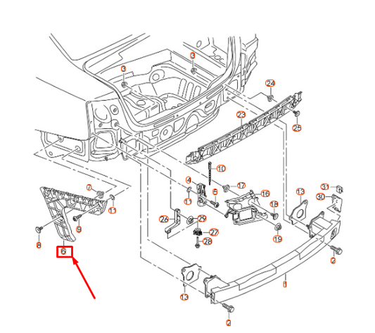 NEW AUDI A6 C7 REAR BUMPER RIGHT GUIDE SECTION 4G5807454C ORIGINAL