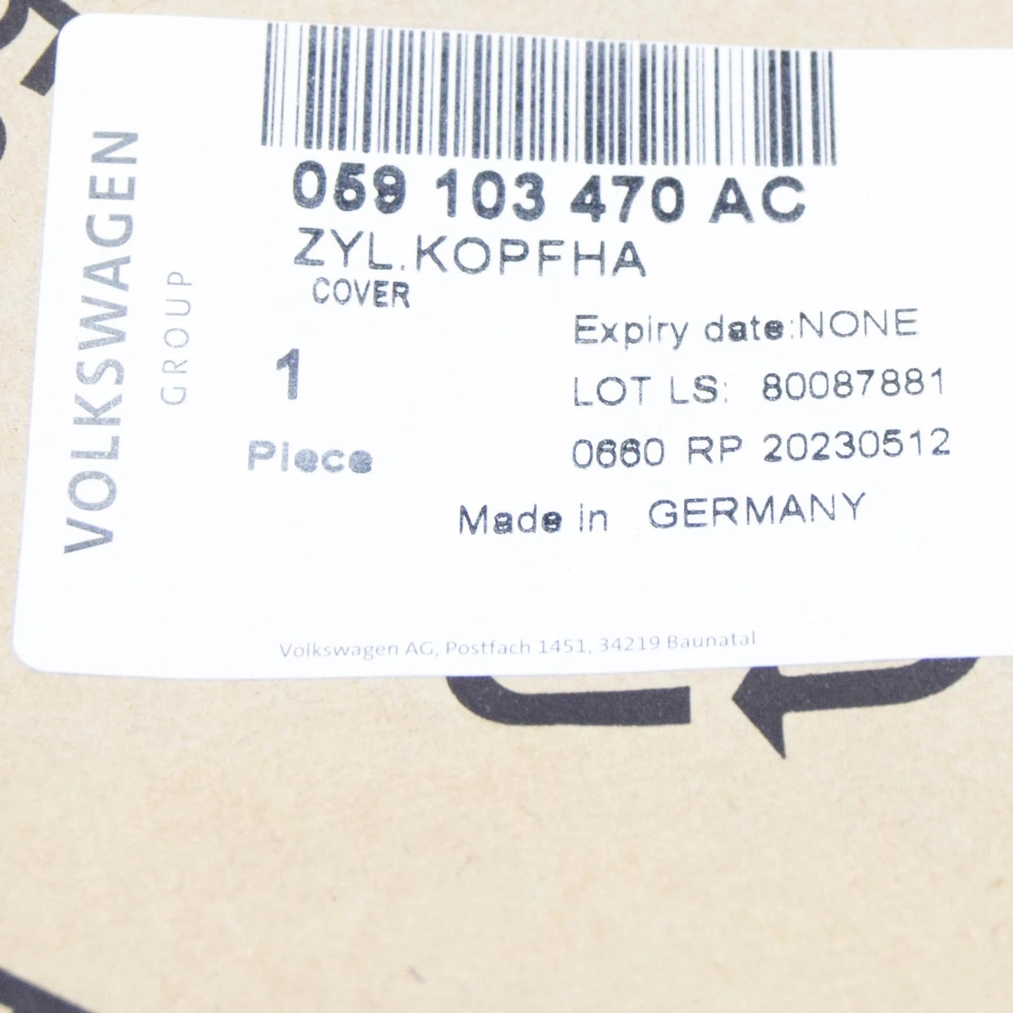 NEW AUDI Q7 4L ENGINE VALVE COVER 059103470AC ORIGINAL