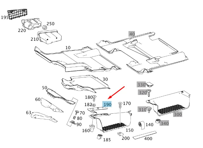 NEW MB SPRINTER W906 FRONT LEFT INSIDE ENTRANCE COVER A90668605077J69 ORIGINAL