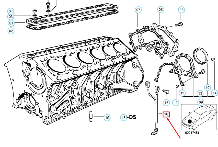 NEW BMW 7 E38 KNOCK DETONATION PING SENSOR 12141709316 1709316 ORIGINAL