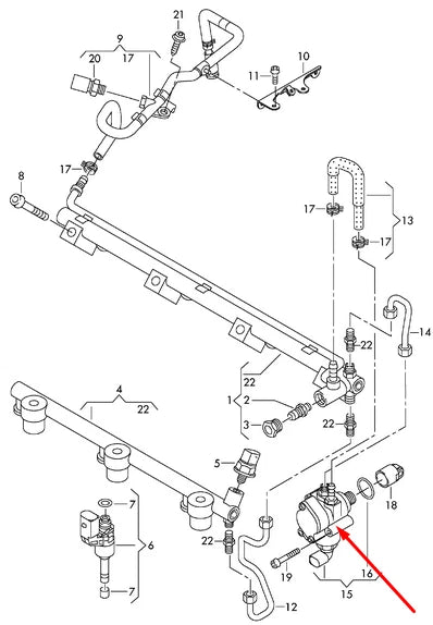 NEW VW PASSAT B7 HIGH PRESSURE FUEL PUMP 03H127025S 2.0 TSI 155KW ORIGINAL