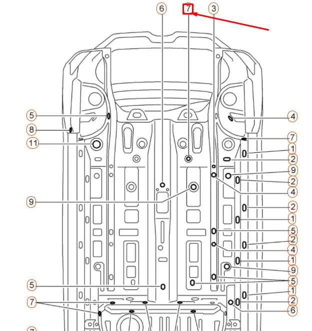 NEW VOLKSWAGEN UP FLOOR BUNGS 20MM 7L0899182A ORIGINAL