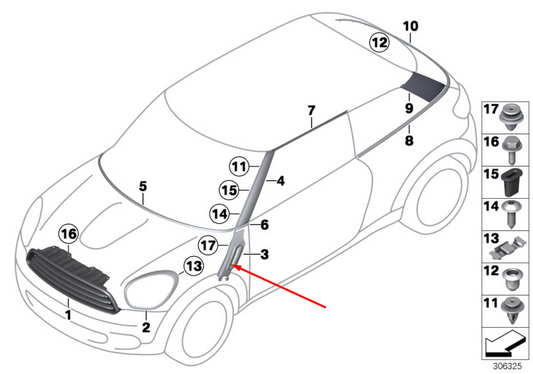 new mini countryman r60 right wing mirror turn indicator 51139812906 original