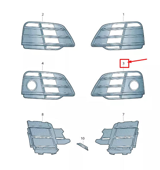 NEW AUDI Q5 FY FRONT LEFT BUMPER AIR GUIDE GRILLE 80A807679KFUQ ORIGINAL