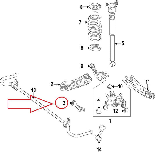 new mb b-class w246 rear left wishbone a2463500053 b250 original