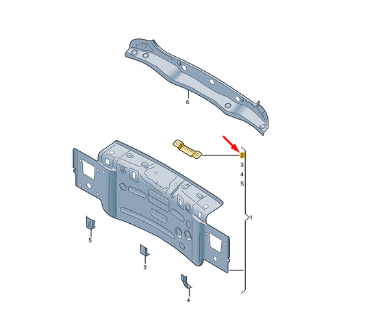 new skoda enyaq iv rear lock striker reinforcement 565813323 original