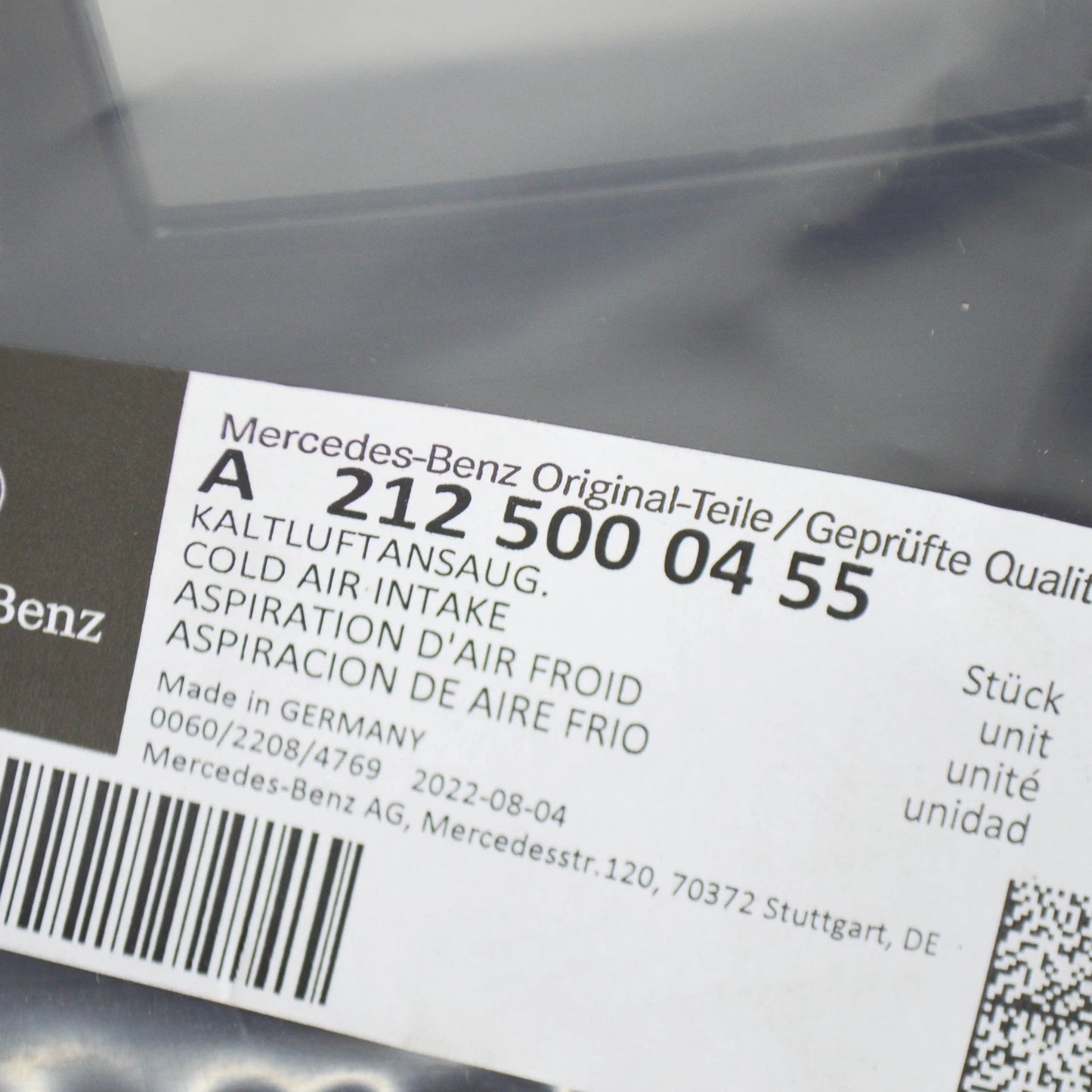 NEW MERCEDES-BENZ E-CLASS W212 UPPER FAN SHROUD A2125000455 ORIGINAL