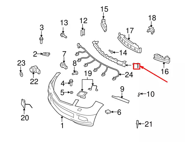 NEW MERCEDES-BENZ C W204 AMG FRONT BUMPER SUPPORT PANEL A2048852865 ORIGINAL
