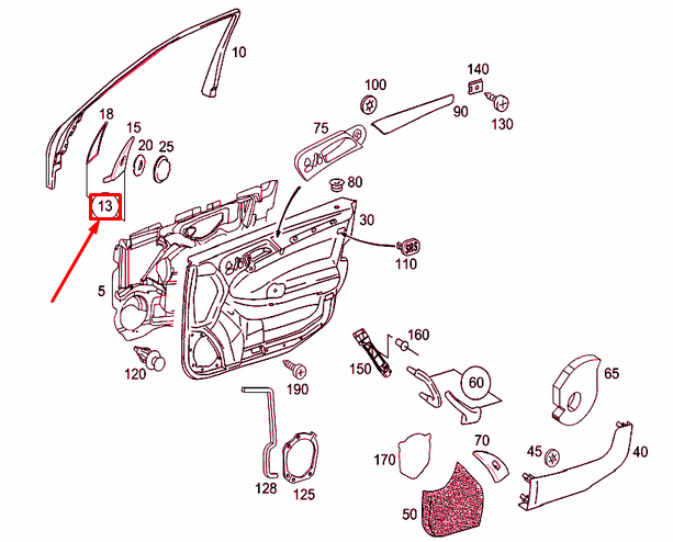 NEW MERCEDES-BENZ C W203 FRONT RIGHT DOOR TWEETER COVER A20372002489051 ORIGINAL