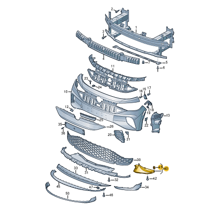 NEW VOLKSWAGEN ID.4 E21 FRONT LEFT AIR GUIDE 11A805825A ORIGINAL