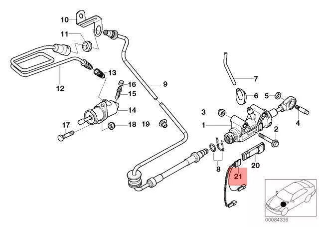 NEW BMW 5 E39 E46 E53 CLUTCH CONTROL ADAPTER LEAD 61116911072 6911072 ORIGINAL