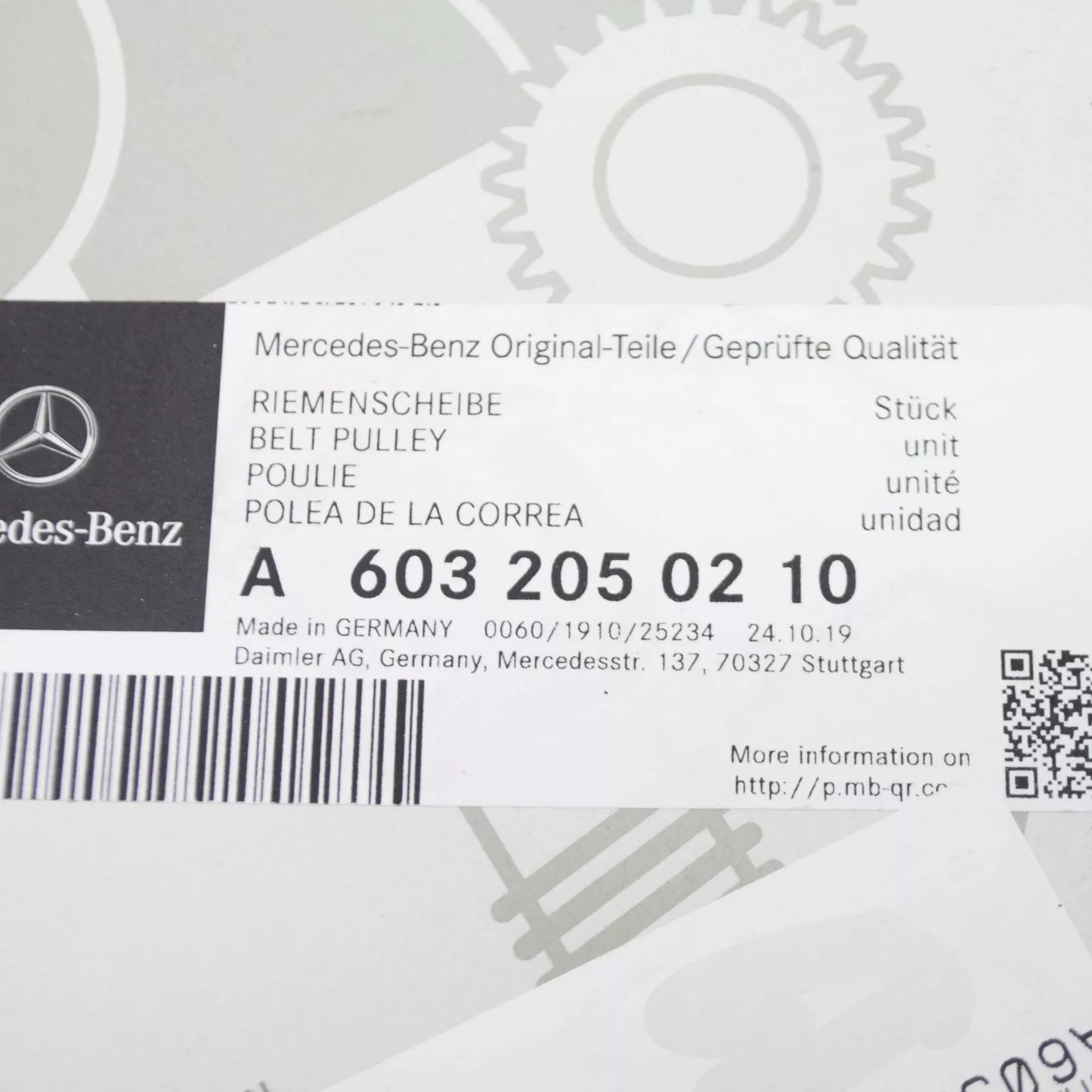 NEW MERCEDES-BENZ E W210 WATER PUMP PULLEY A6032050210