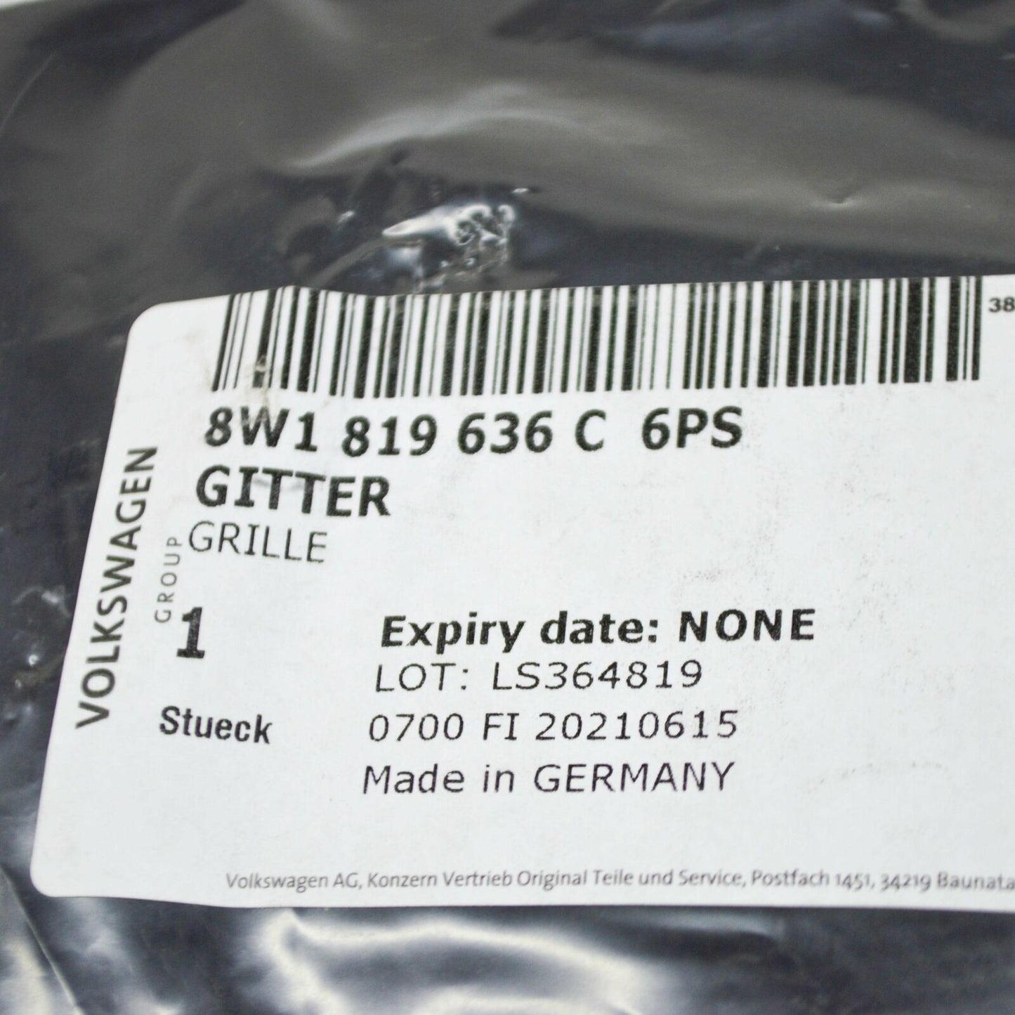 NEW AUDI A5 8W6 FRONT LEFT DASH AIR VENT TRIM GRILLE LHD 8W1819636C6PS ORIGINAL