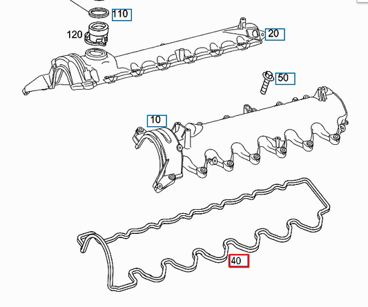new mercedes benz cl c215 right engine valve cover gasket a1370160321 original