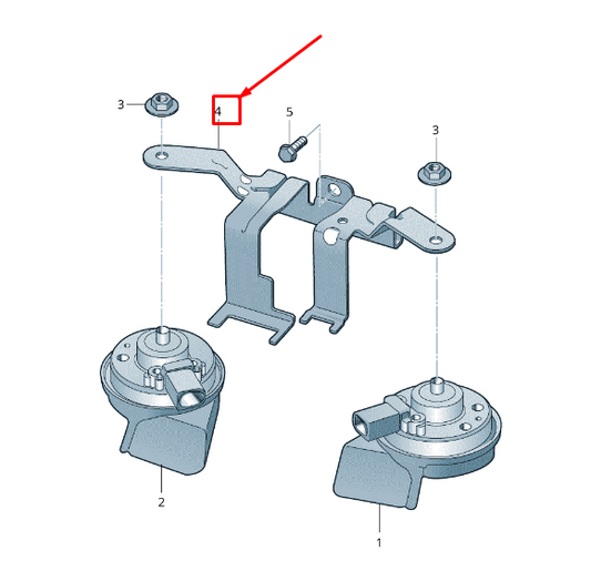 NEW AUDI A8 4H SIGNAL HORN SPRING SHACKLE 4H0951229 ORIGINAL