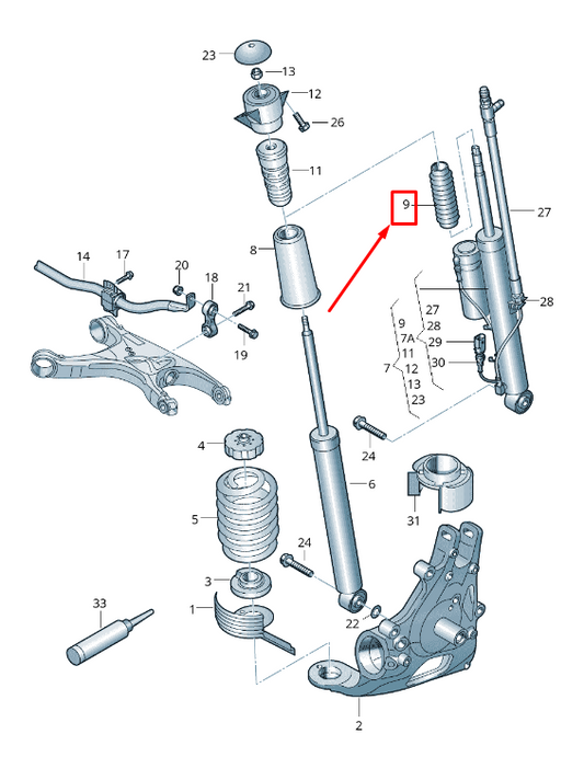 new audi rs7 sportback 4g rear shock absorber bellows 8k0512137c original