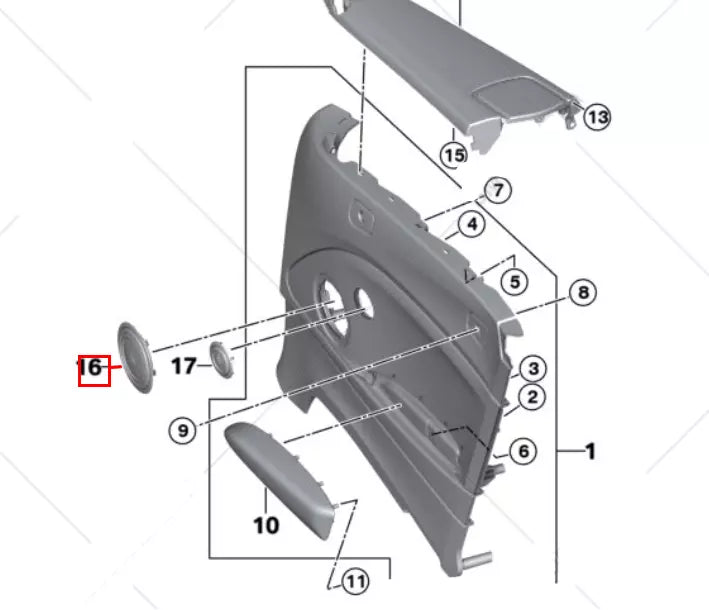 NEW BMW 2 F23 FRONT DOOR LOUDSPEAKER COVER HARMAN KARDON 51417279319 ORIGINAL
