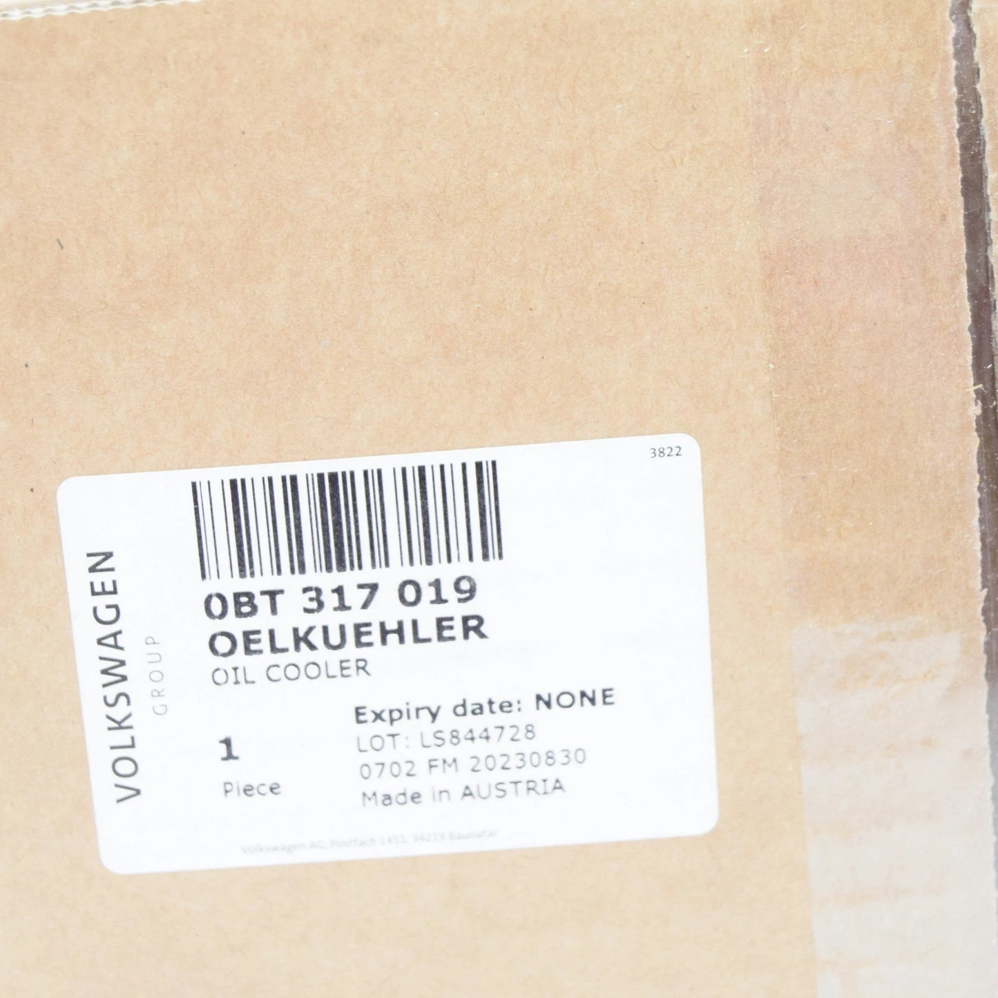NEW VW TRANSPORTER VI T6 GEAR OIL COOLER 0BT317019 ORIGINAL