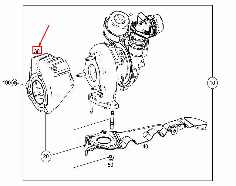 NEW MERCEDES-BENZ C W205 TURBOCHARGER SHIELD A6260960168 ORIGINAL