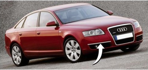 new audi a6 c6 front bumper chrome right strip trim 4f08530662zz original