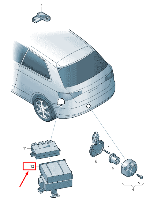 NEW AUDI Q2 GA TRAILER DETECTION CONTROL UNIT RETAINER 8V5907333A ORIGINAL