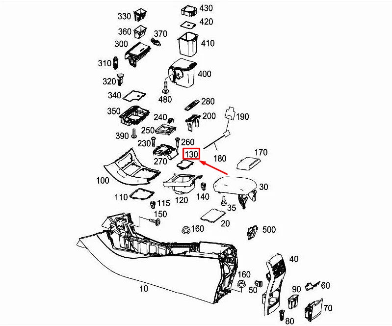NEW MERCEDES-BENZ CLA C117 DRINK HOLDER INSERT A1766830175 ORIGINAL