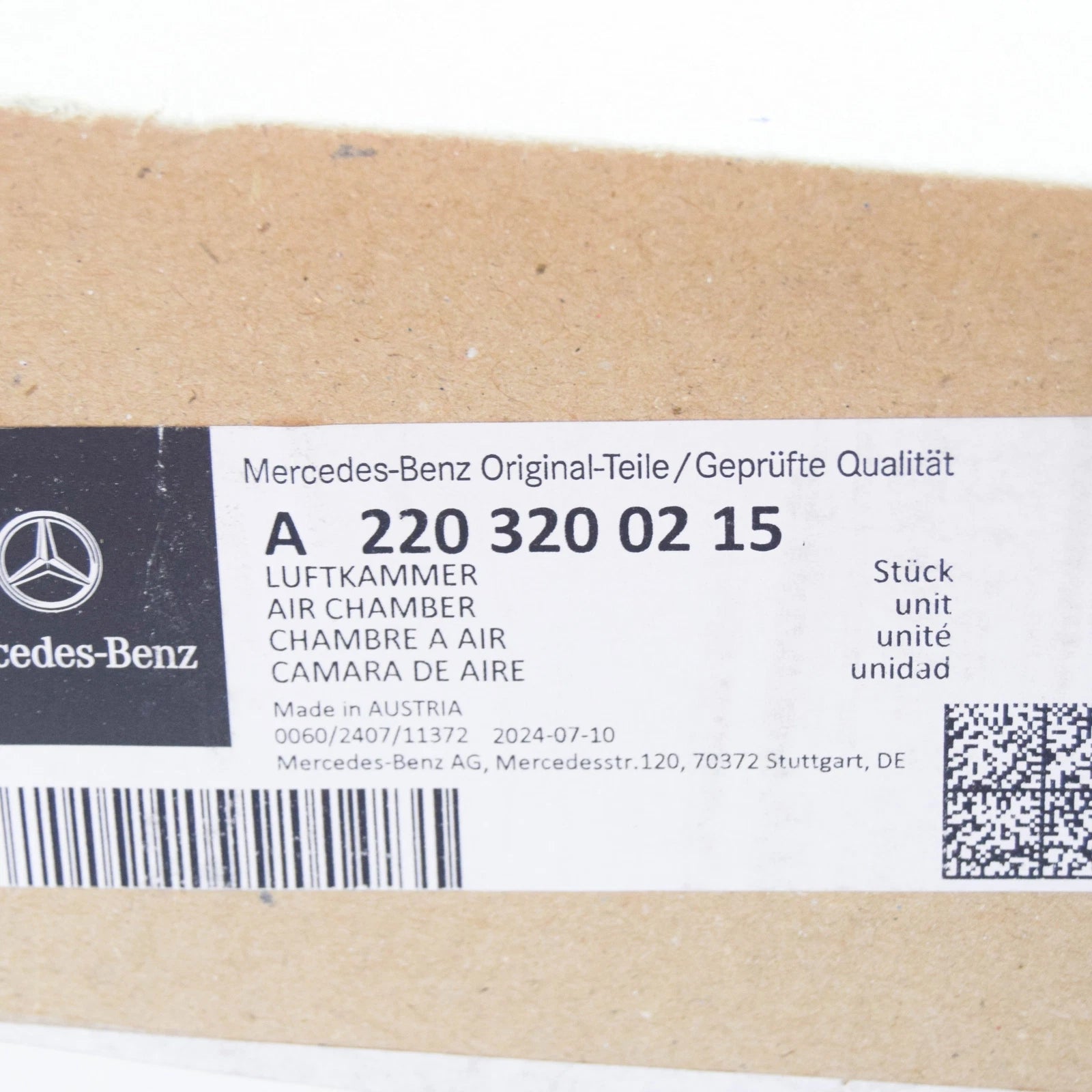 NEW MERCEDES-BENZ S W220 FUEL RAIL AIR CHAMBER A2203200215 ORIGINAL