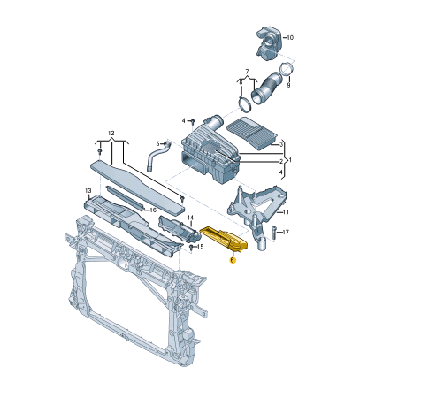 NEW VOLKSWAGEN GOLF MK8 CD AIR GUIDE 5Q0129618M ORIGINAL
