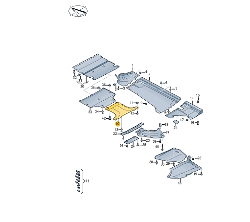 NEW AUDI Q5 FY 80A FRONT CENTER UNDERBODY TRIM 80A825209H ORIGINAL