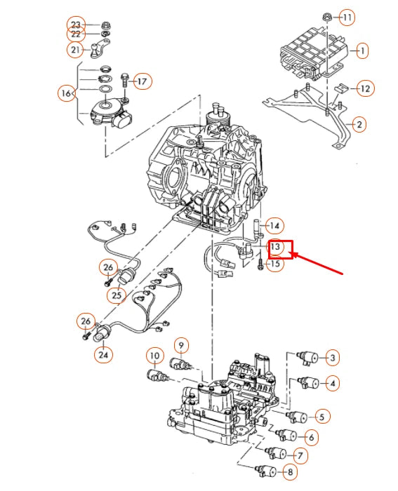 NEW VW BEETLE 9C GEARBOX SPEED SENSOR 09G927321B