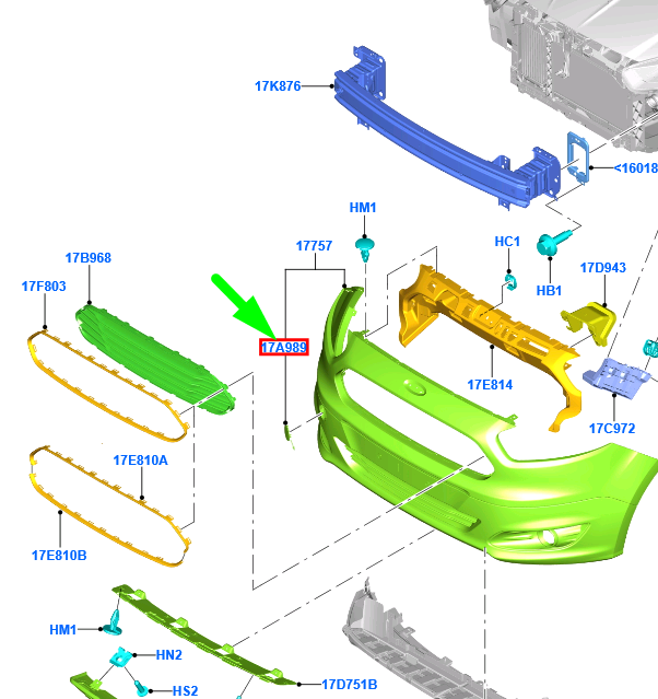 new ford tourneo courier front bumper tow eye cover 1845618 original