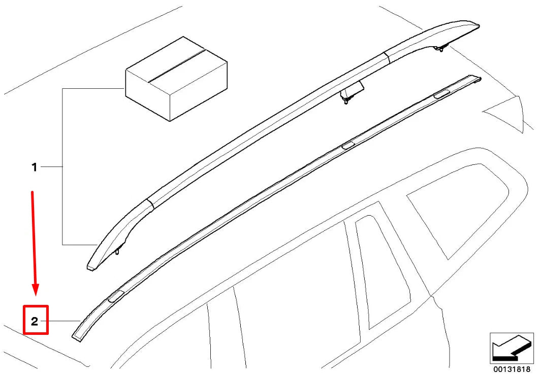 NEW BMW X3 E83 RIGHT ROOF STRIP TRIM 51133413250 3413250 ORIGINAL