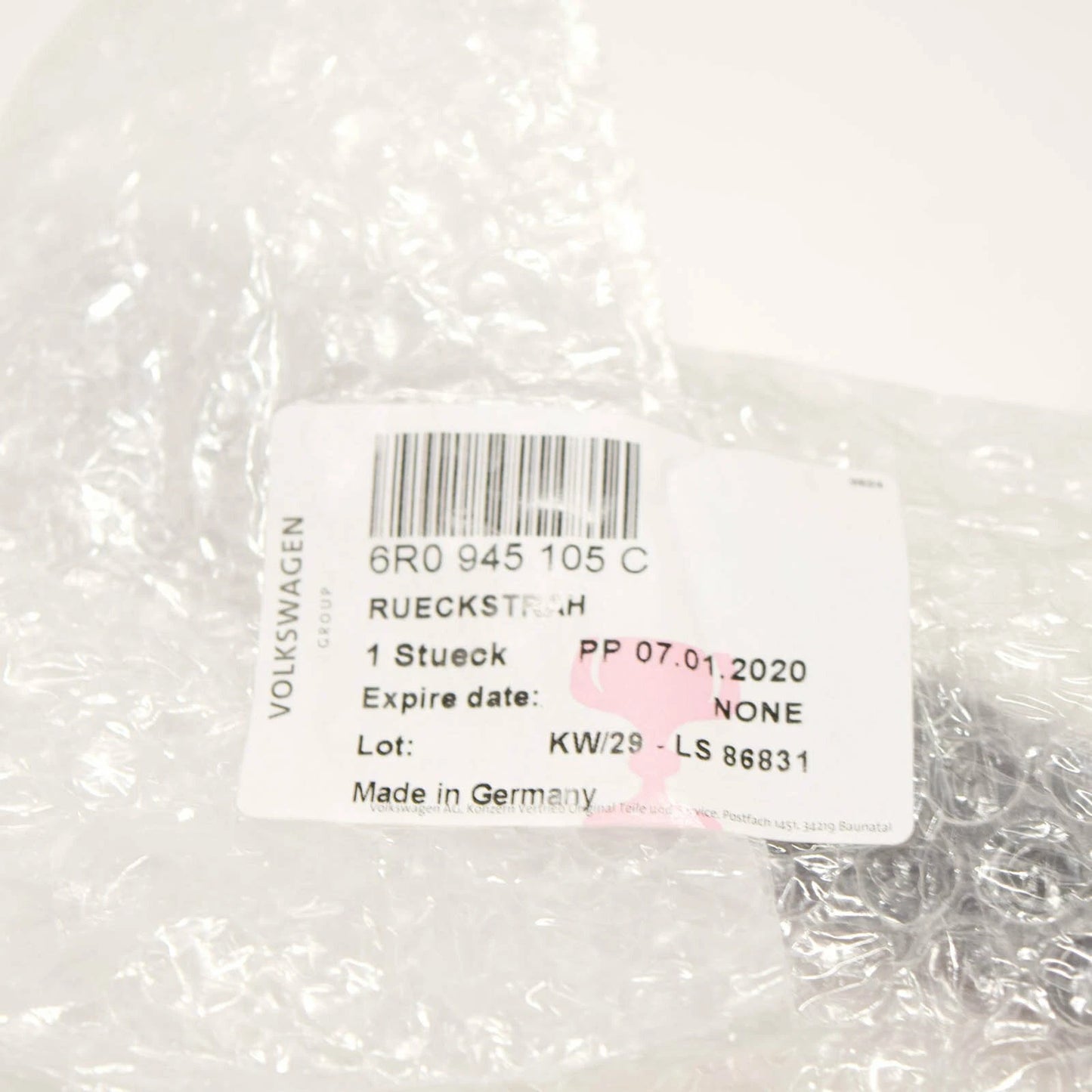 NEW VOLKSWAGEN POLO 6R REAR BUMPER LEFT REFLECTOR 6R0945105C