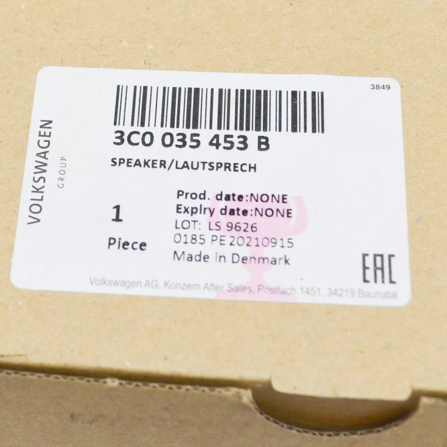 NEW VOLKSWAGEN CC REAR DOOR MID-RANGE BASS SPEAKER 3C0035453B ORIGINAL